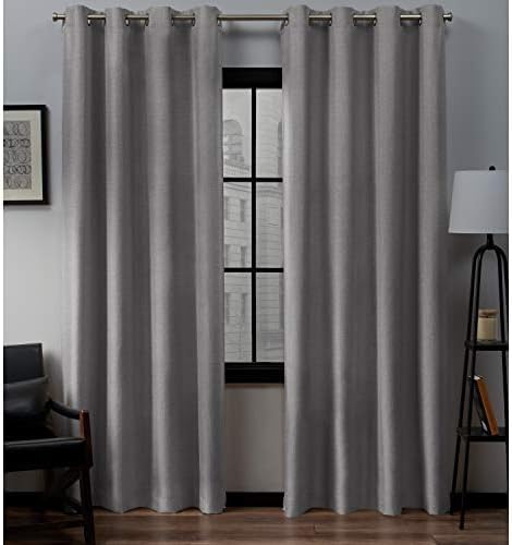 Exclusive Home Loha Linen Grommet Top Curtain Panel Pair, 54"x96", Ivory
