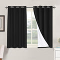H.VERSAILTEX Linen 100% Blackout Curtains for Bedroom Full Light Blocking Curtains, Textured Window Curtain for Living Room 84 inch Grommet, Energy Efficient Curtains White Liner(2 Panels, Natural)