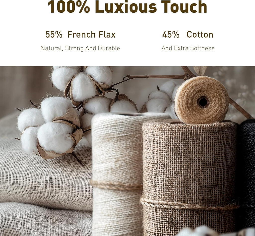 Hyde Lane Linen Quilt Set King Size - Breathable Box Stitched European Flax Bedding Set for Bedspread and Coverlet, with 2 Pillow Shams, 106"x96", Linen
