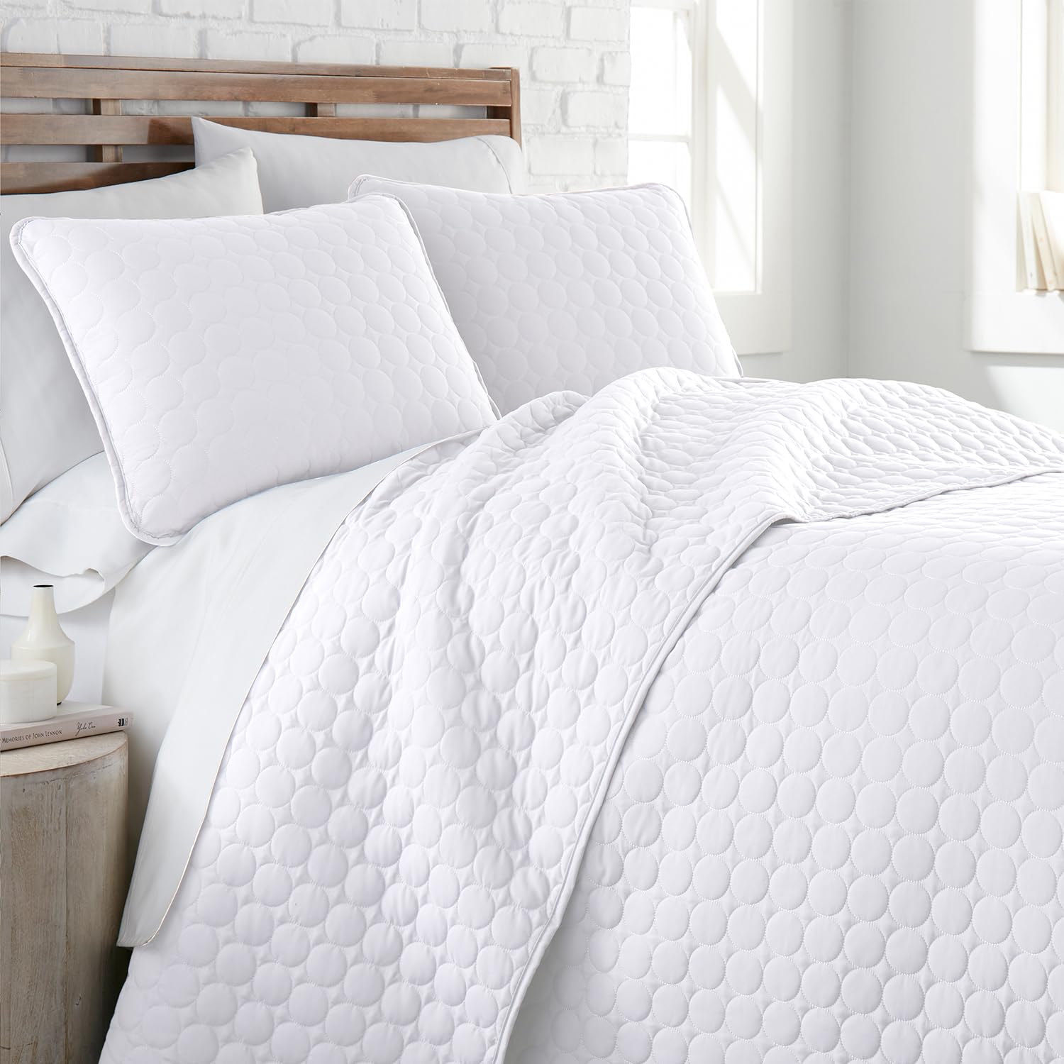 Southshore Fine Living, Inc. King Quilt Bedding Set, Quilted Coverlet Bed Spread for California Kings, Luxury Bedding King Size Quilt Bedding Set, Lightweight Quilted Bedspread w/Shams, Natural Beige