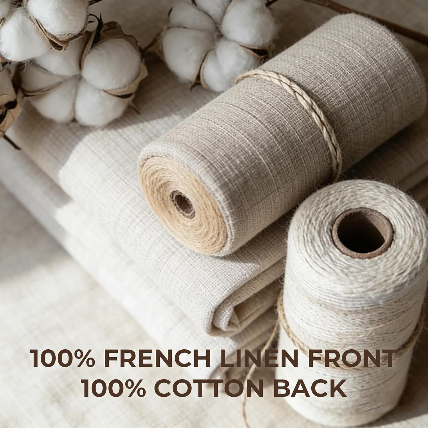 Powdion French Linen Quilt Queen, 100% Linen Front / 100% Cotton Back Pre-Washed Vintage Bedding for All Season, Oversized European 3 Pieces Stitch Bedspread
