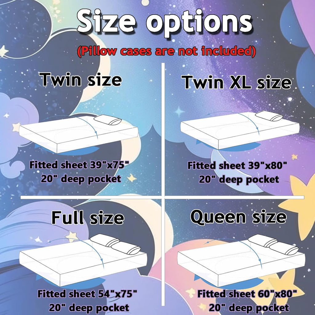 MorroMorn Fleece Fitted Sheet Full Only, Super Soft Plush Bottom Sheet with 20" Deep Pocket, Pink Kawaii Cute for Girls Kids Teen Fall Winter Spring, No Pillowcases (Rainbow Love, Full Size)