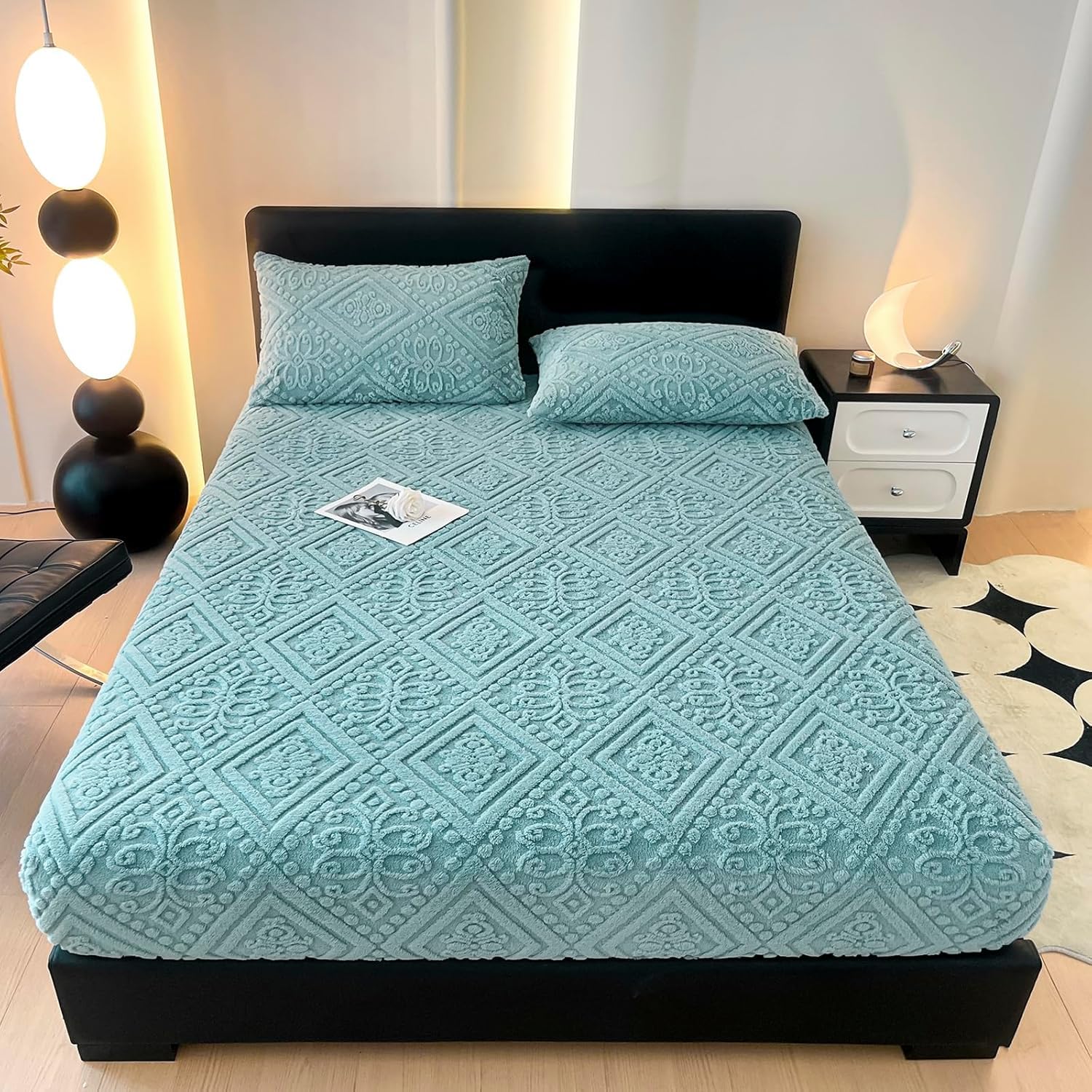 ZIQINPSQ Twin Size Flannel Fitted Sheet - 1 Piece Winter Warm Deep Pocket (15") Bed Sheet, Shrink & Fade Resistant, Hotel Quality, Wheat