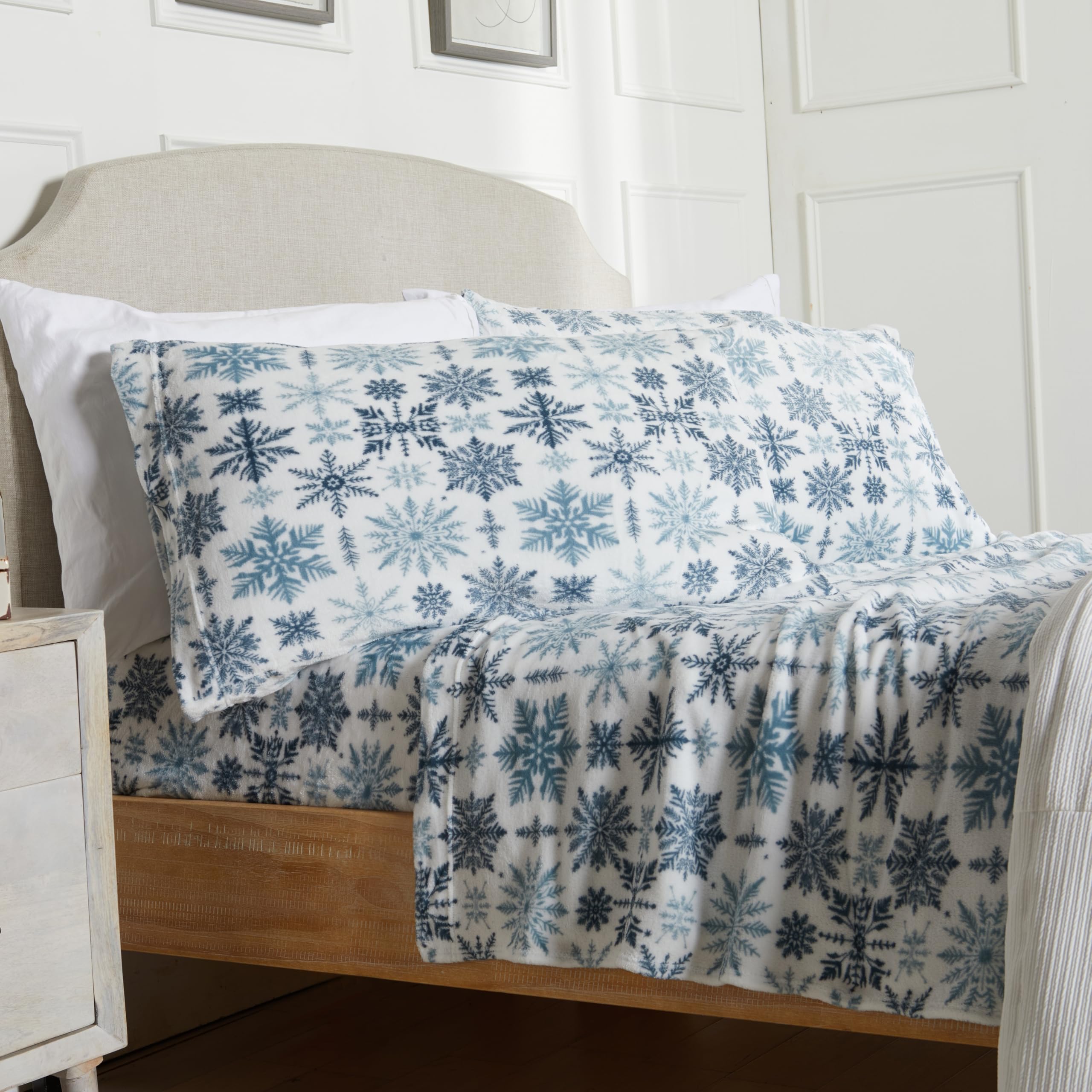 NY Loft Ultra Soft Micro Fleece Sheets Set with Extra Deep Pockets | Extra Soft Velvet Fleece Sheet Set | Super Plush Polar Fleece | Velvet Plush Cozy Warmth | Tribeca Collection (Twin, Lake Blue)