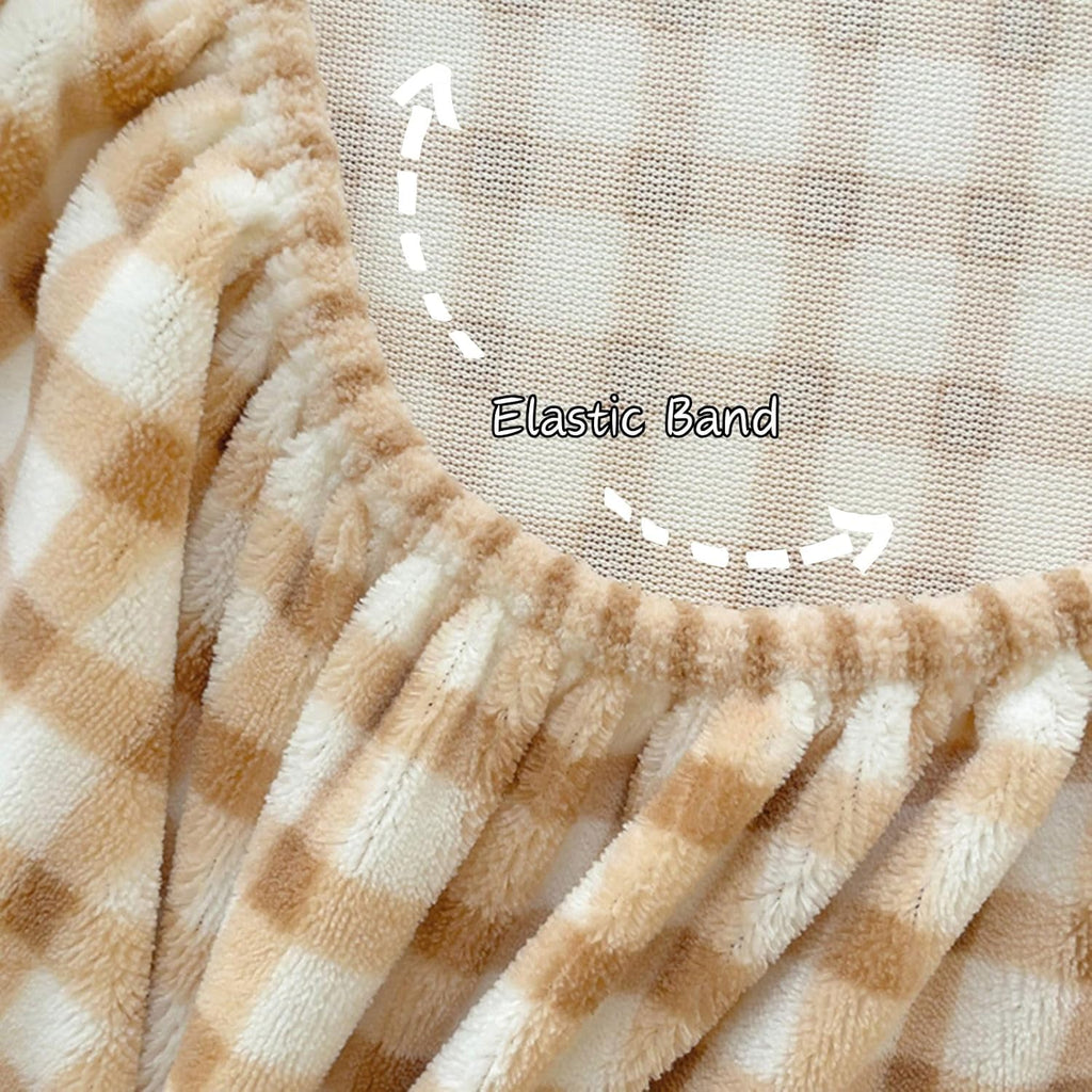ZIQINPSQ Luxury Flannel Fleece Fitted Sheet Twin XL | 15" Deep Pocket Microfiber Bedding | Elastic Bottom (Khaki)
