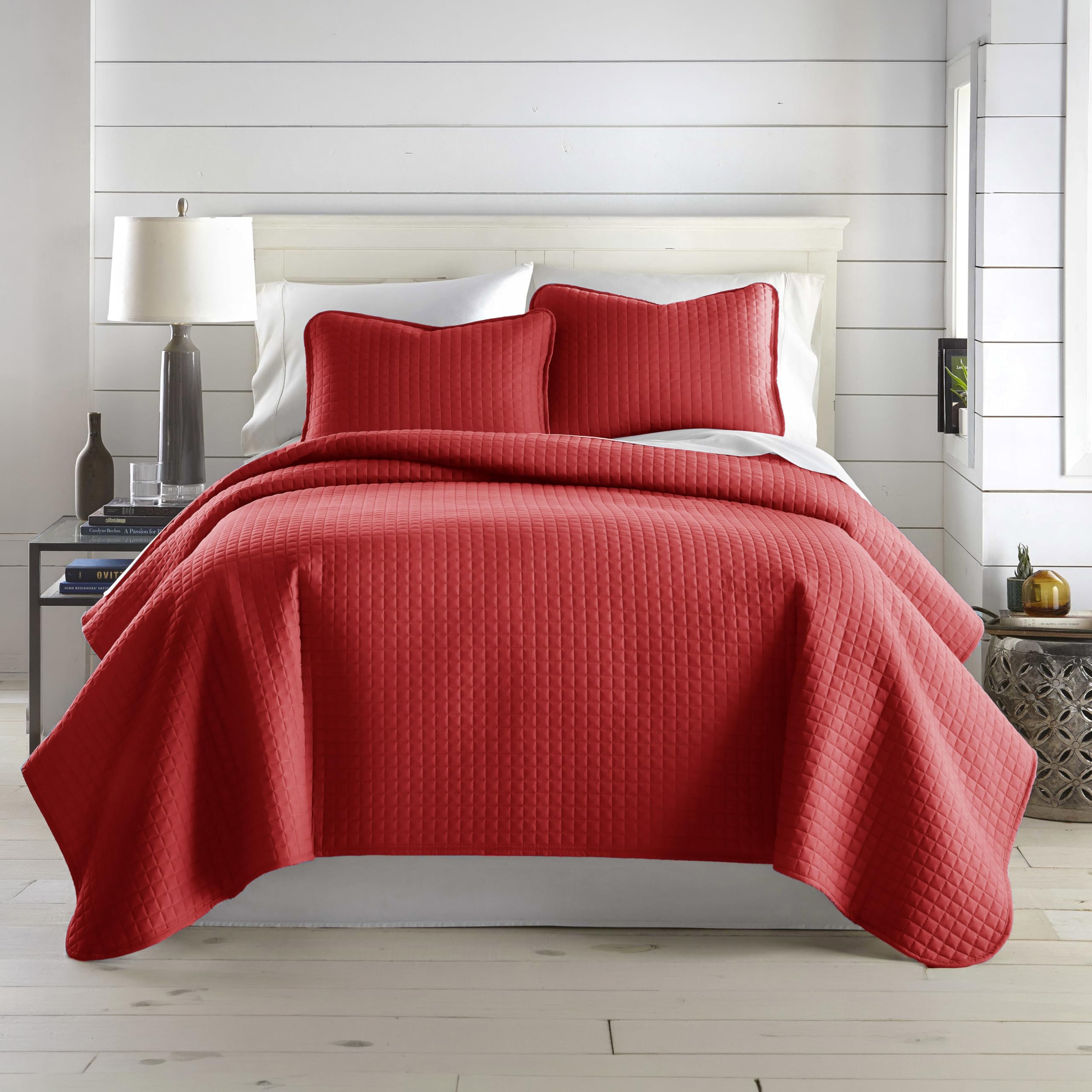 Southshore Fine Living, Inc. King Quilt Bedding Set, Quilted Coverlet Bed Spread for California Kings, Luxury Bedding King Size Quilt Bedding Set, Lightweight Quilted Bedspread w/Shams, Natural Beige