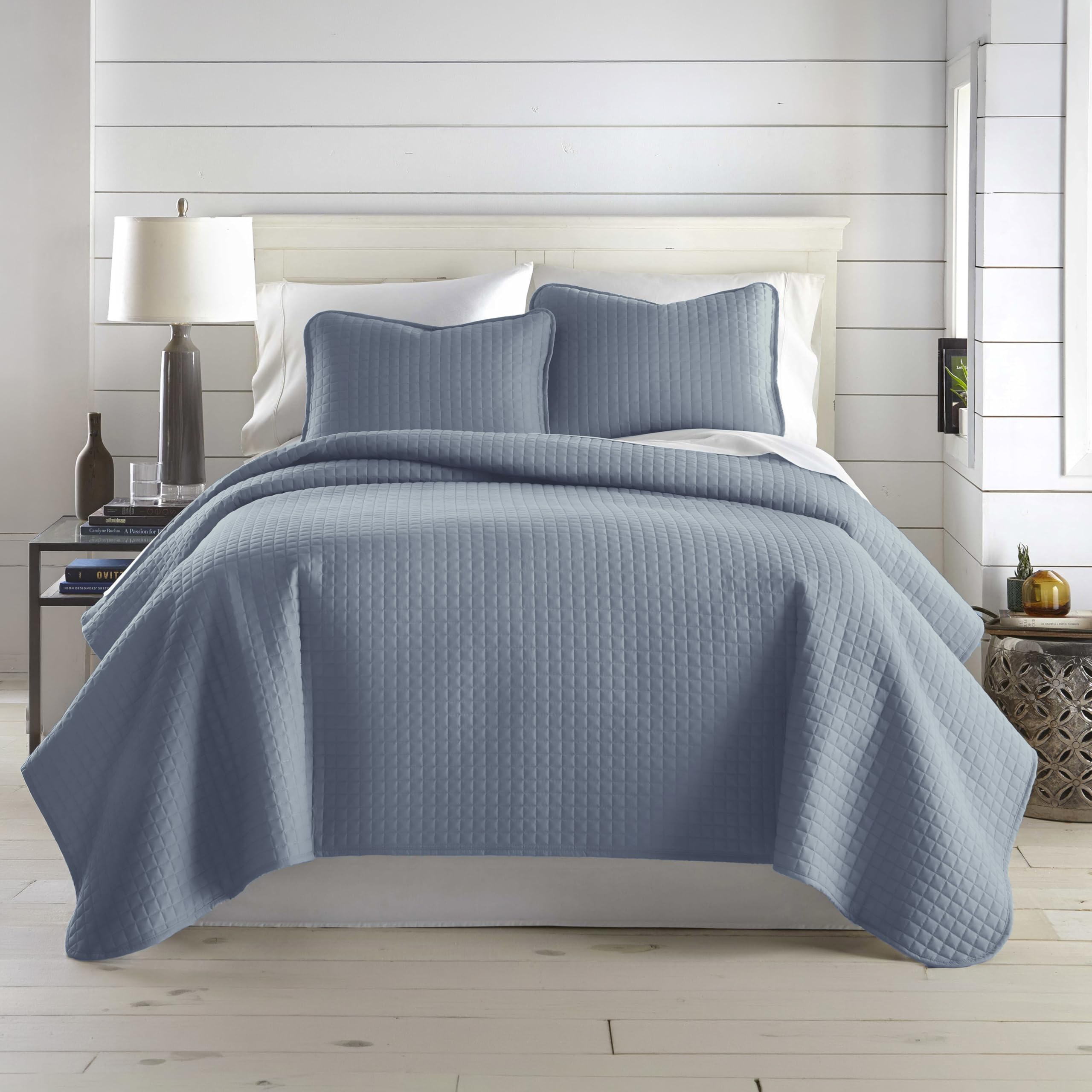 Southshore Fine Living, Inc. King Quilt Bedding Set, Quilted Coverlet Bed Spread for California Kings, Luxury Bedding King Size Quilt Bedding Set, Lightweight Quilted Bedspread w/Shams, Natural Beige