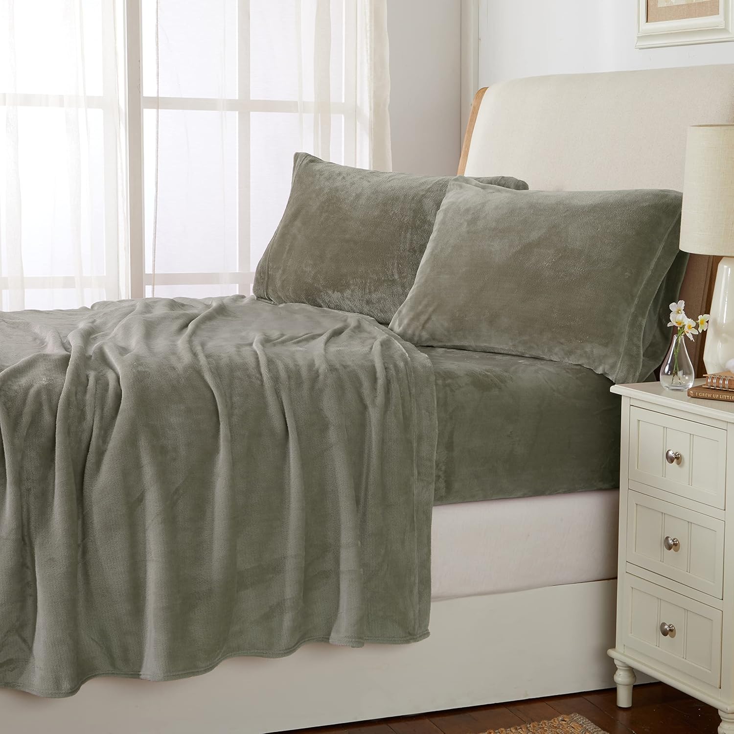 NY Loft Ultra Soft Micro Fleece Sheets Set with Extra Deep Pockets | Extra Soft Velvet Fleece Sheet Set | Super Plush Polar Fleece | Velvet Plush Cozy Warmth | Tribeca Collection (Twin, Lake Blue)