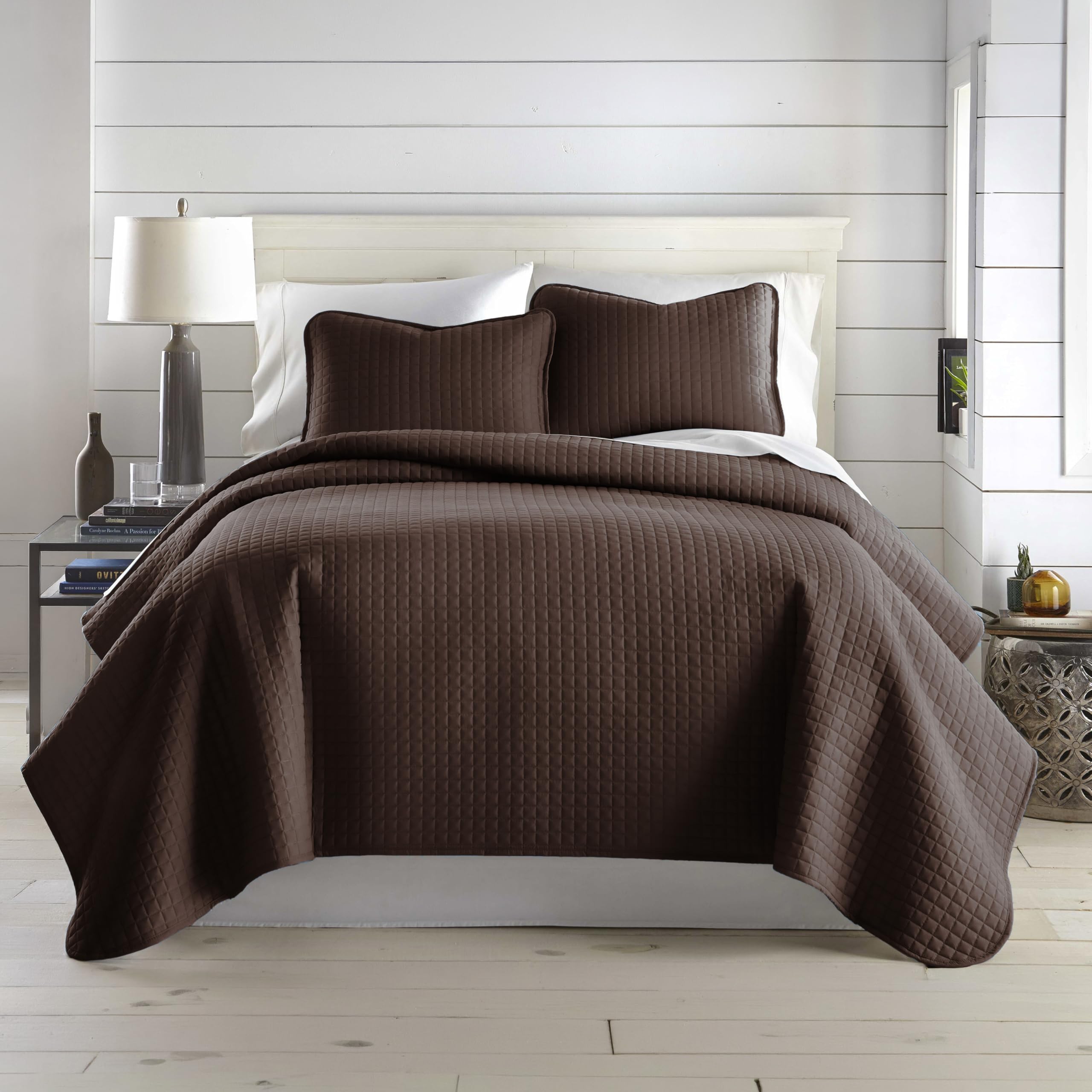 Southshore Fine Living, Inc. King Quilt Bedding Set, Quilted Coverlet Bed Spread for California Kings, Luxury Bedding King Size Quilt Bedding Set, Lightweight Quilted Bedspread w/Shams, Natural Beige