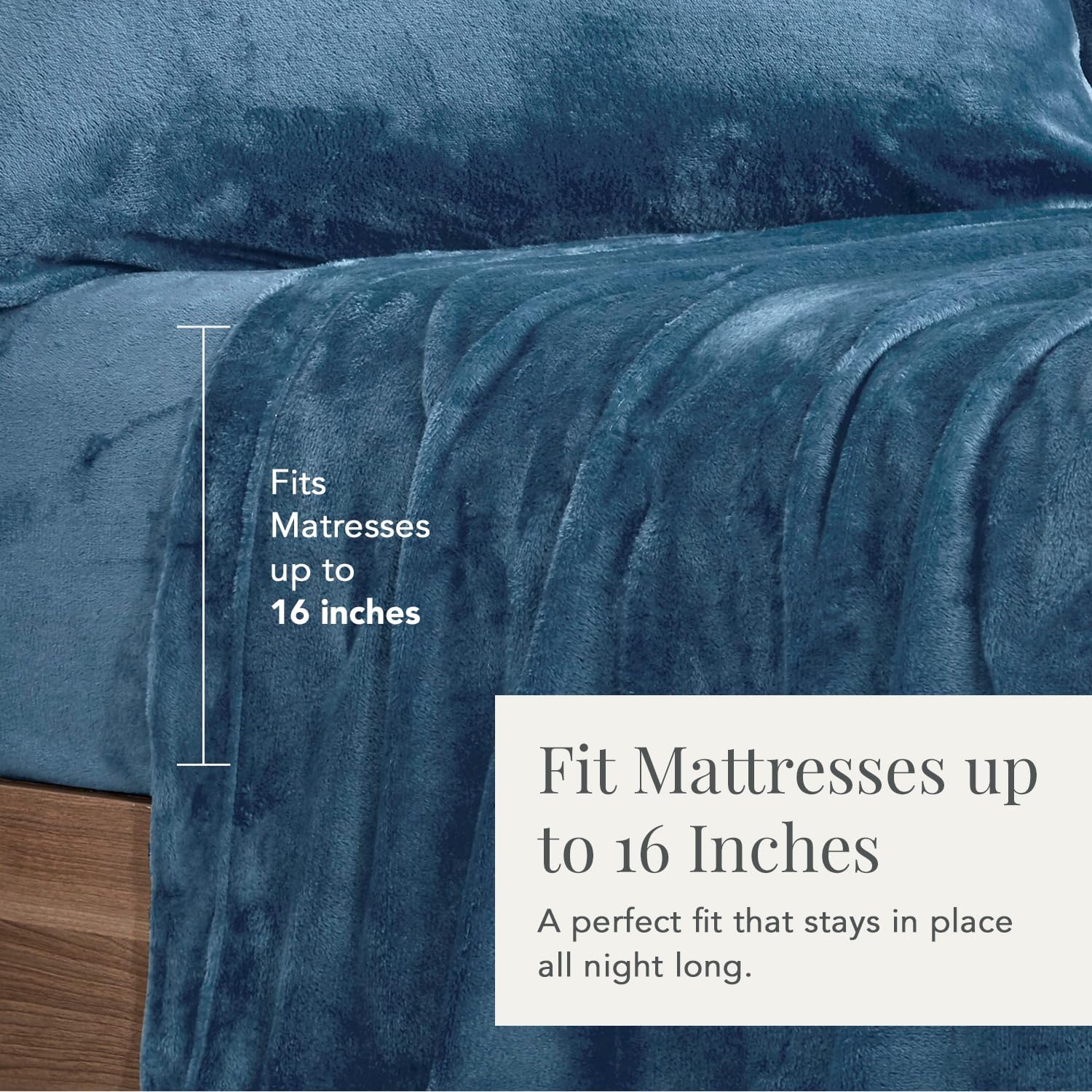 NY Loft Ultra Soft Micro Fleece Sheets Set with Extra Deep Pockets | Extra Soft Velvet Fleece Sheet Set | Super Plush Polar Fleece | Velvet Plush Cozy Warmth | Tribeca Collection (Twin, Lake Blue)