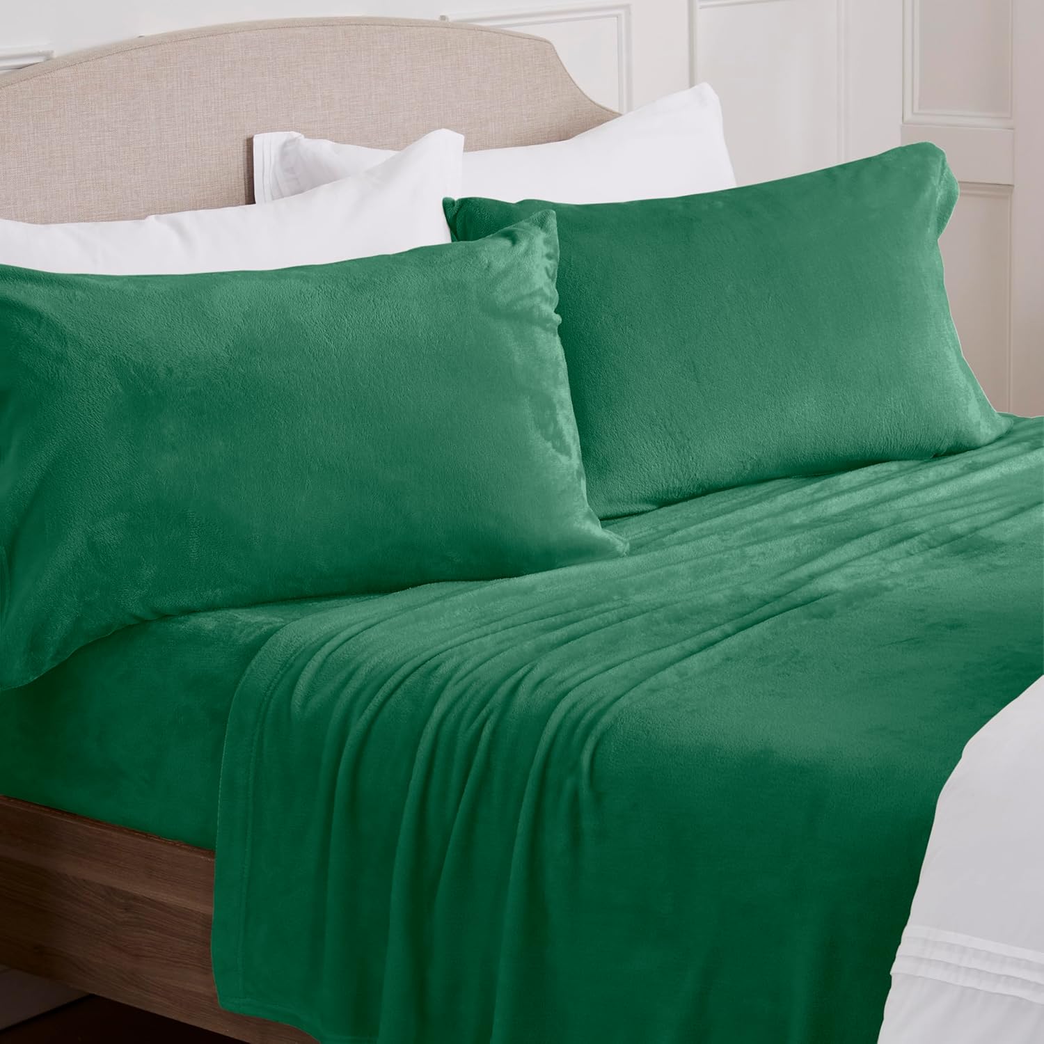NY Loft Ultra Soft Micro Fleece Sheets Set with Extra Deep Pockets | Extra Soft Velvet Fleece Sheet Set | Super Plush Polar Fleece | Velvet Plush Cozy Warmth | Tribeca Collection (Twin, Lake Blue)