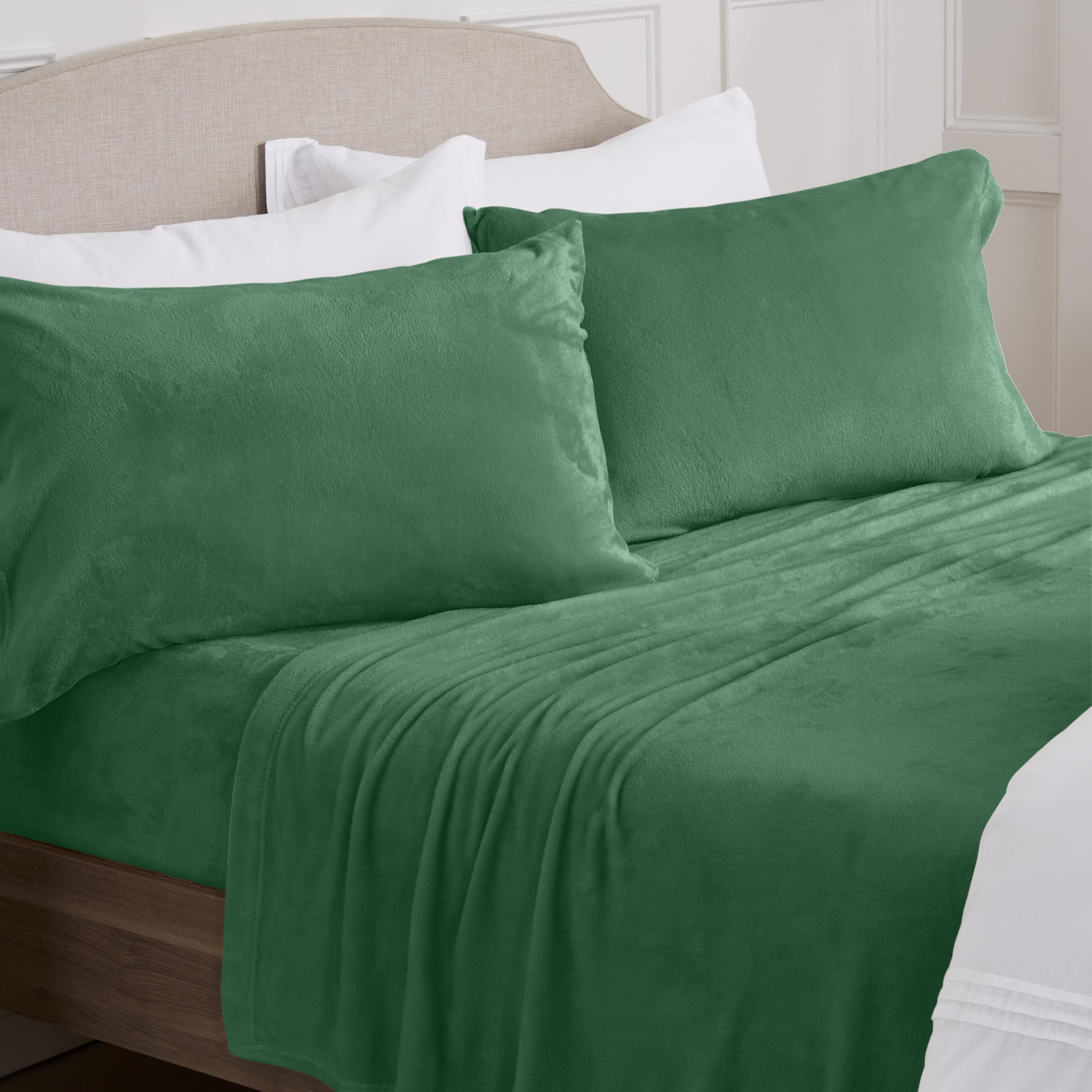 NY Loft Ultra Soft Micro Fleece Sheets Set with Extra Deep Pockets | Extra Soft Velvet Fleece Sheet Set | Super Plush Polar Fleece | Velvet Plush Cozy Warmth | Tribeca Collection (Twin, Lake Blue)