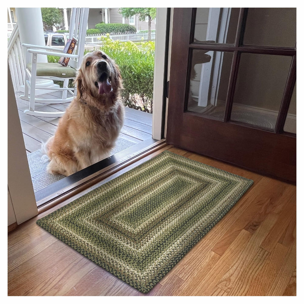 Homespice Gingerbread Black & Brown Braided Rug 20x30 - Jute Braided Kitchen Rugs for Country, Primitive Decor, Reversible, Pet-Friendly, Durable & Easy to Maintain