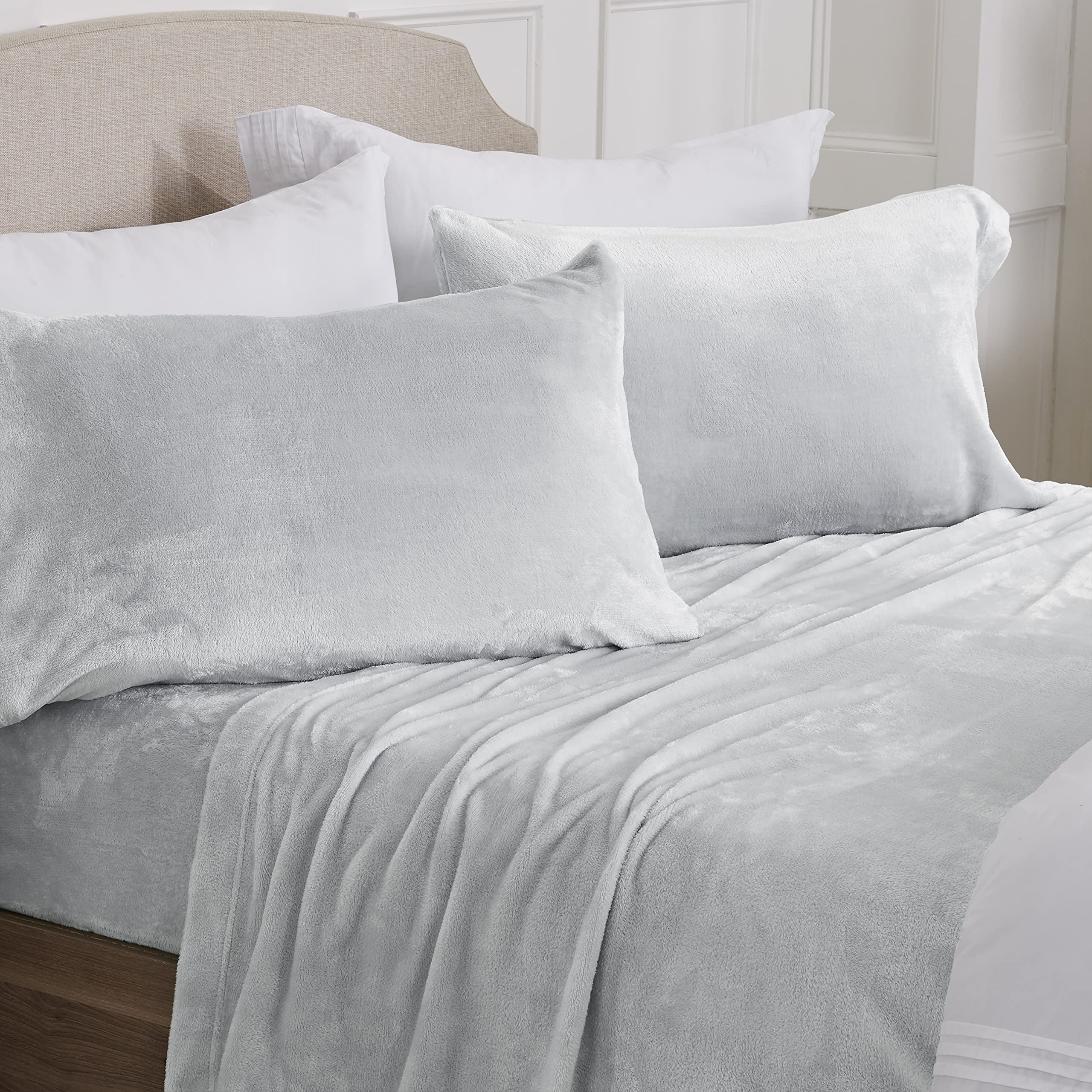 NY Loft Ultra Soft Micro Fleece Sheets Set with Extra Deep Pockets | Extra Soft Velvet Fleece Sheet Set | Super Plush Polar Fleece | Velvet Plush Cozy Warmth | Tribeca Collection (Twin, Lake Blue)