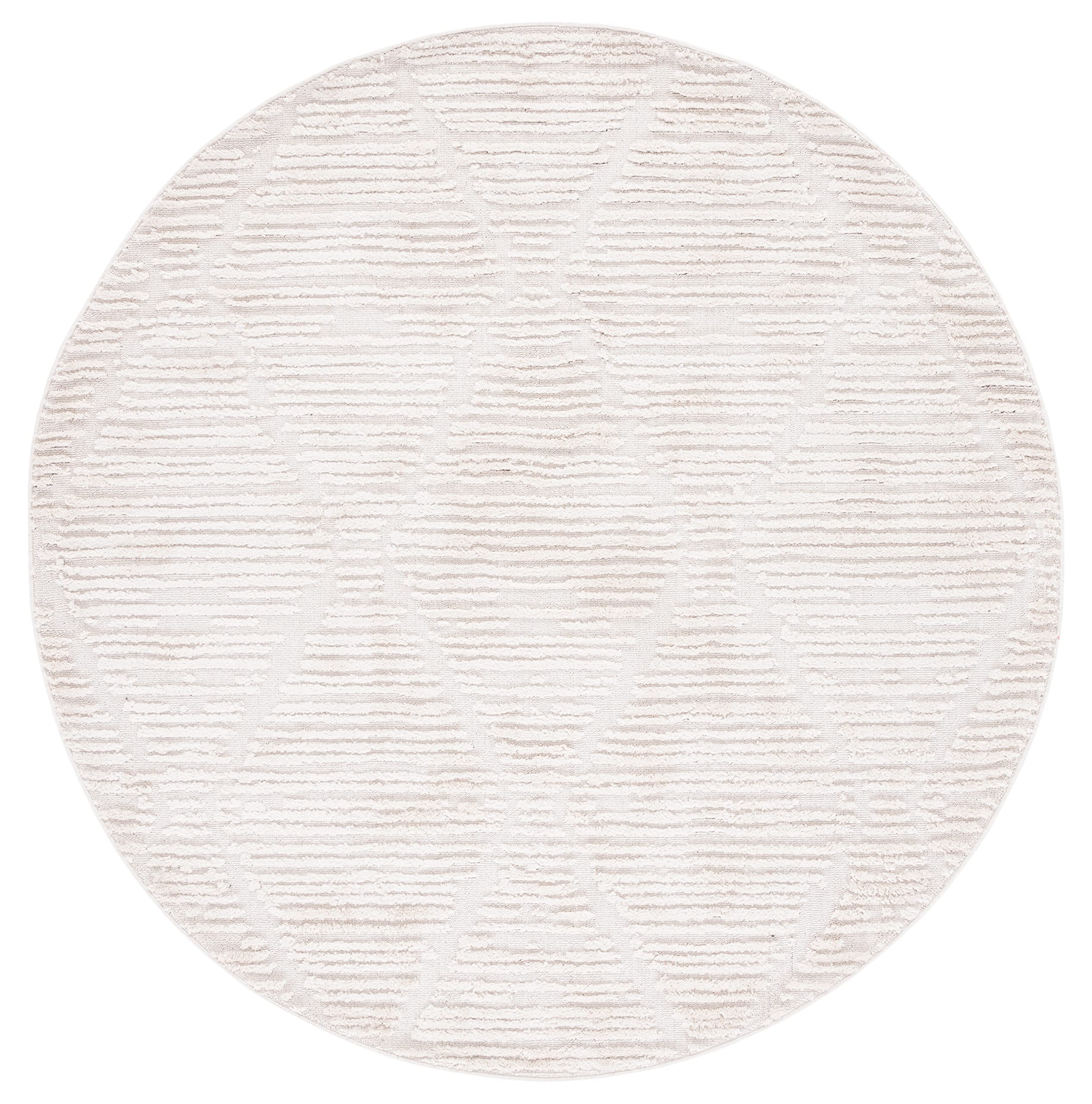 SAFAVIEH Marrakesh Collection Area Rug - 4' x 6', Beige, Moroccan Trellis Design with Tassel Detail, Non-Shedding & Easy to Clean, Ideal for Living Room, Bedroom, Dining Space (MRK517C)