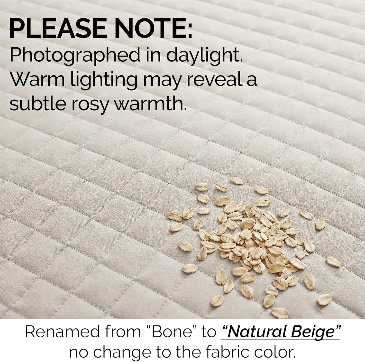 Southshore Fine Living, Inc. King Quilt Bedding Set, Quilted Coverlet Bed Spread for California Kings, Luxury Bedding King Size Quilt Bedding Set, Lightweight Quilted Bedspread w/Shams, Natural Beige