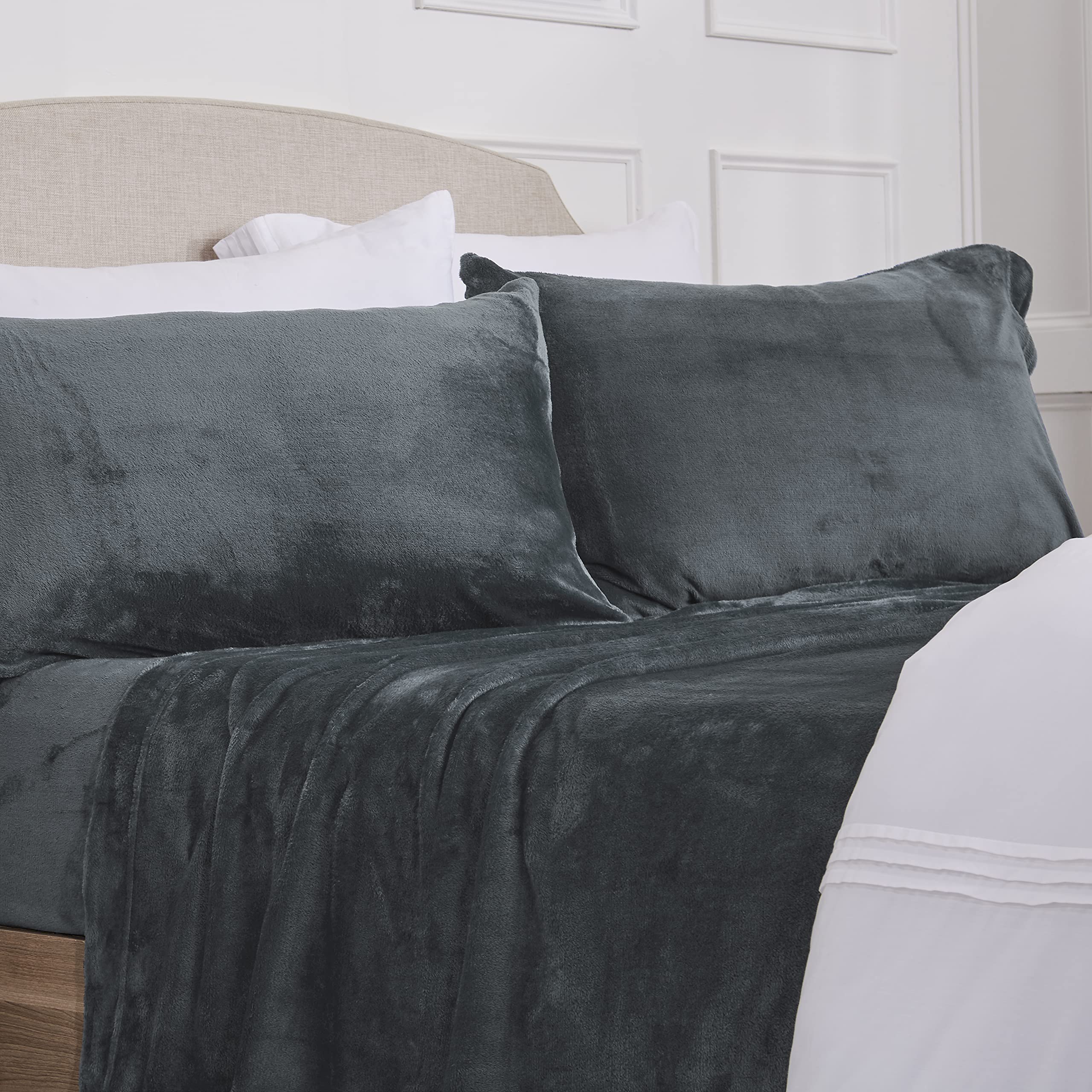 NY Loft Ultra Soft Micro Fleece Sheets Set with Extra Deep Pockets | Extra Soft Velvet Fleece Sheet Set | Super Plush Polar Fleece | Velvet Plush Cozy Warmth | Tribeca Collection (Twin, Lake Blue)