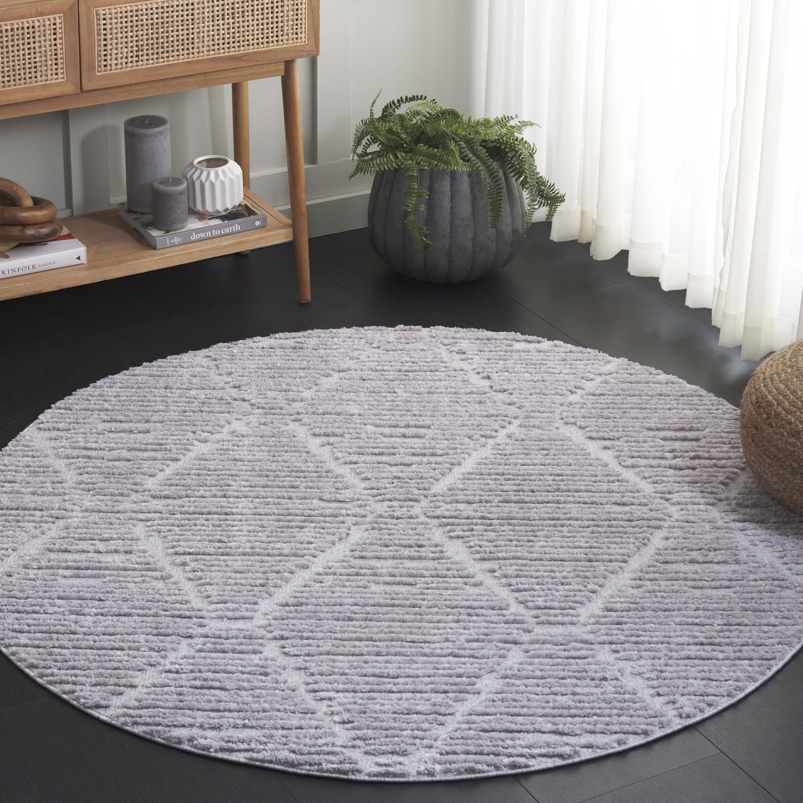 SAFAVIEH Marrakesh Collection Area Rug - 4' x 6', Beige, Moroccan Trellis Design with Tassel Detail, Non-Shedding & Easy to Clean, Ideal for Living Room, Bedroom, Dining Space (MRK517C)