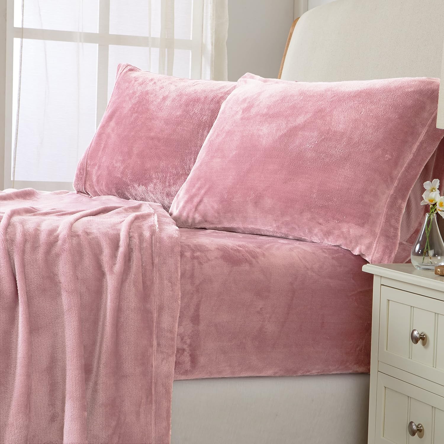NY Loft Ultra Soft Micro Fleece Sheets Set with Extra Deep Pockets | Extra Soft Velvet Fleece Sheet Set | Super Plush Polar Fleece | Velvet Plush Cozy Warmth | Tribeca Collection (Twin, Lake Blue)