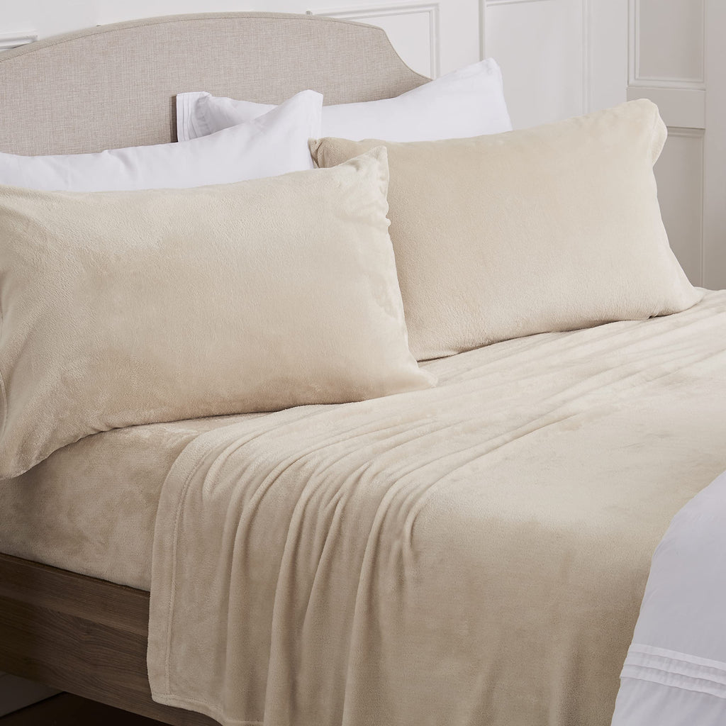 NY Loft Ultra Soft Micro Fleece Sheets Set with Extra Deep Pockets | Extra Soft Velvet Fleece Sheet Set | Super Plush Polar Fleece | Velvet Plush Cozy Warmth | Tribeca Collection (Twin, Lake Blue)