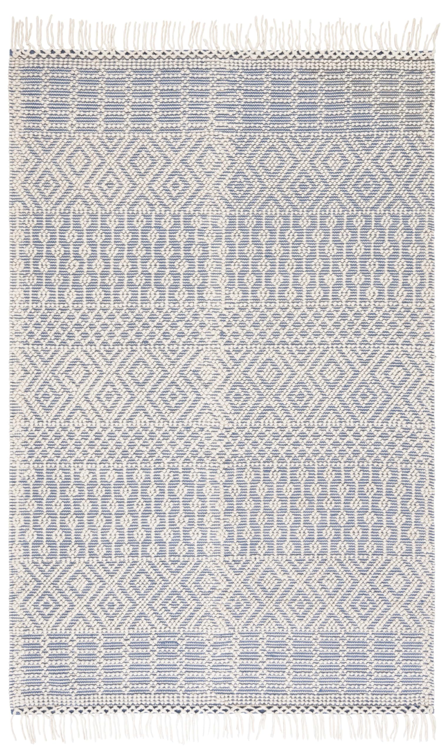 SAFAVIEH Natura Collection Accent Rug - 4' x 6', Ivory, Handmade Moroccan Boho Wool Fringe, Ideal for High Traffic Areas in Entryway, Living Room, Bedroom (NAT852B)
