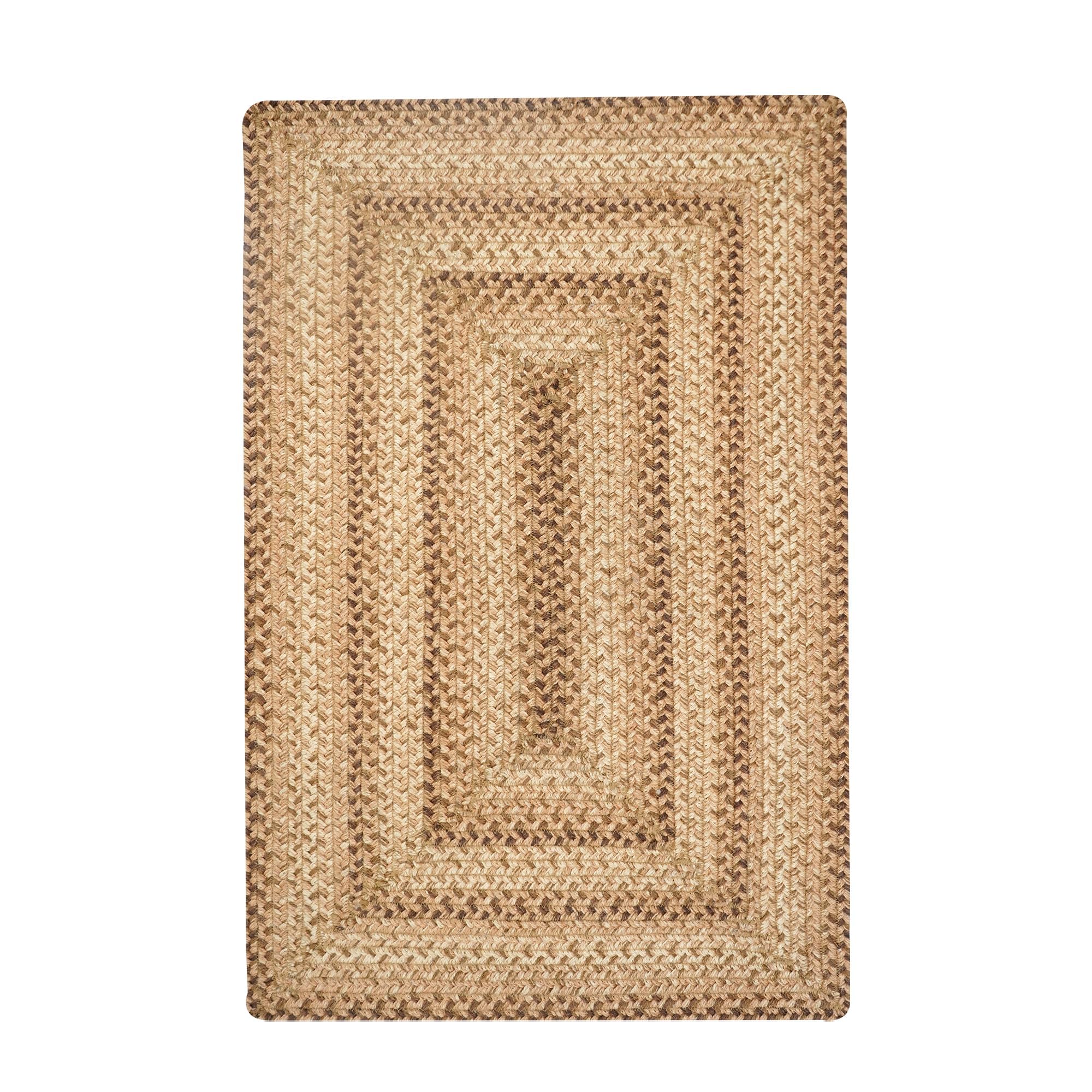 Homespice Gingerbread Black & Brown Braided Rug 20x30 - Jute Braided Kitchen Rugs for Country, Primitive Decor, Reversible, Pet-Friendly, Durable & Easy to Maintain