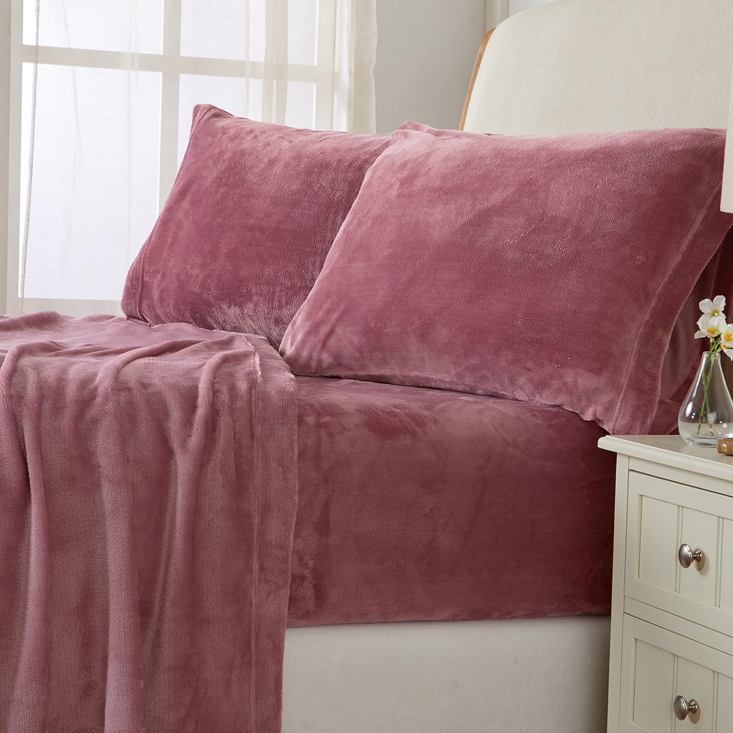 NY Loft Ultra Soft Micro Fleece Sheets Set with Extra Deep Pockets | Extra Soft Velvet Fleece Sheet Set | Super Plush Polar Fleece | Velvet Plush Cozy Warmth | Tribeca Collection (Twin, Lake Blue)