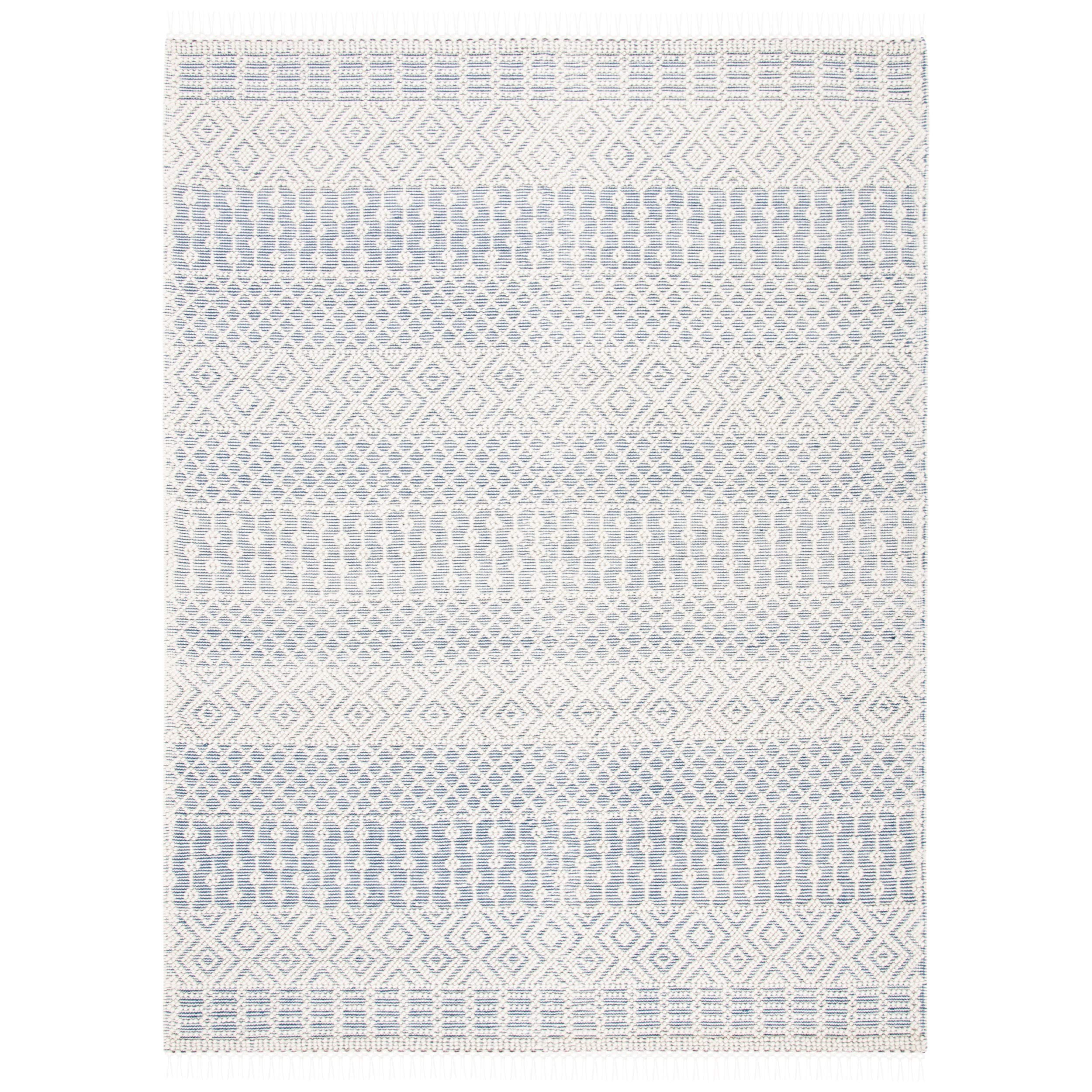 SAFAVIEH Natura Collection Accent Rug - 4' x 6', Ivory, Handmade Moroccan Boho Wool Fringe, Ideal for High Traffic Areas in Entryway, Living Room, Bedroom (NAT852B)