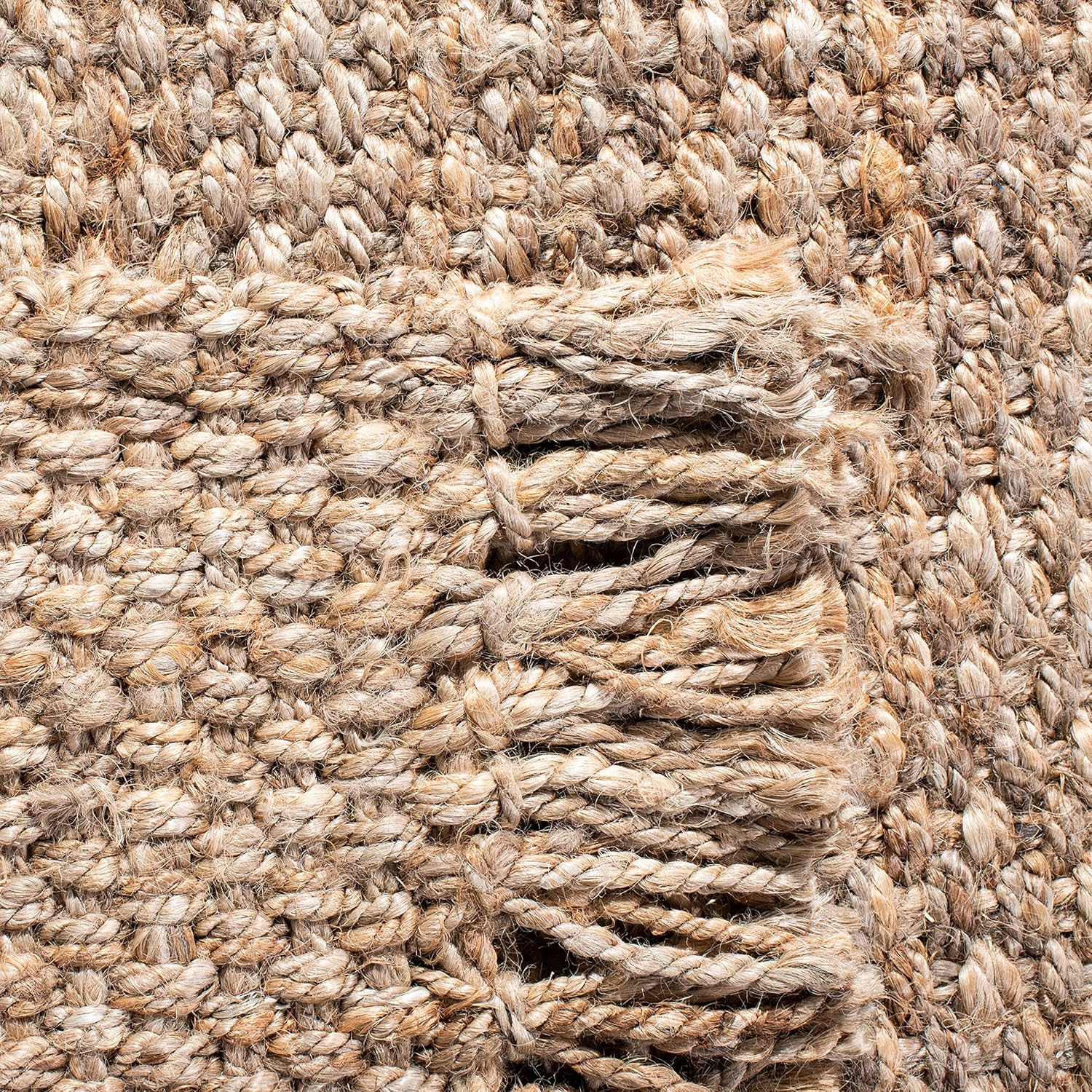 SAFAVIEH Natural Fiber Collection Area Rug - 5' x 8', Natural, Handmade Tassel Jute, Ideal for High Traffic Areas in Living Room, Bedroom (NF467A)